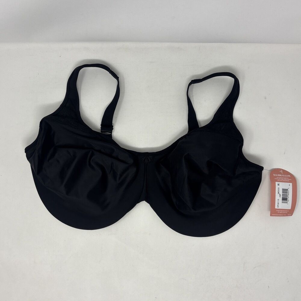 Bali Beautifully You Minimizer Underwire Bra Black 38DDD DFW115 NWT